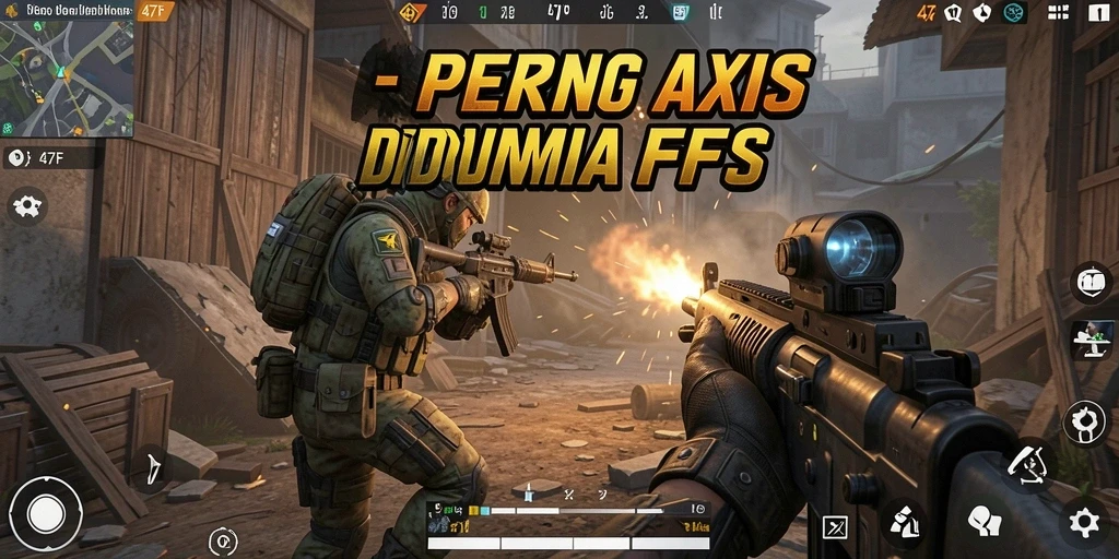 Screenshot menampilkan aksi seru dalam game FPS 47F.