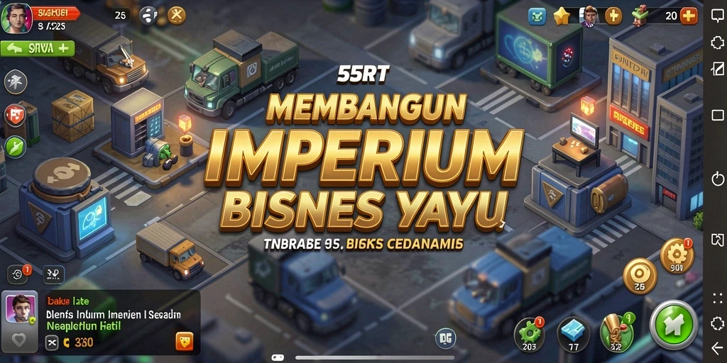 Tampilan gameplay menarik di 55RT yang menunjukkan pengelolaan bisnis.