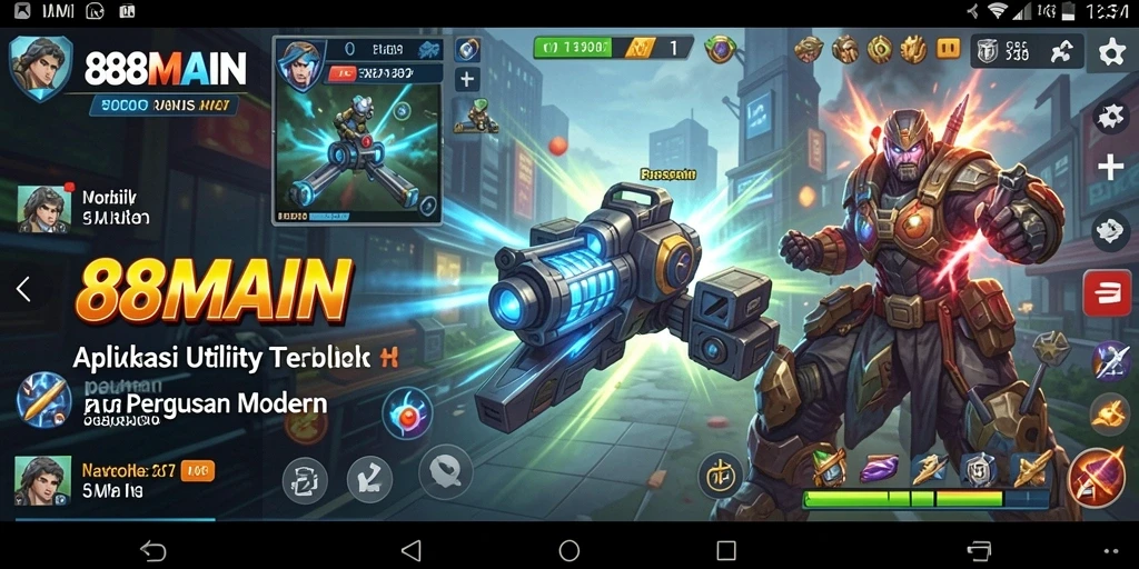 Screenshot utama 88MAIN menunjukkan antarmuka pengguna yang intuitif.