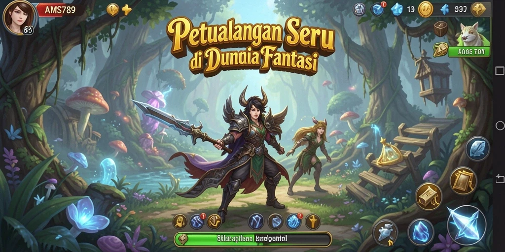 Tampilan gameplay seru dalam AMS789 menunjukkan aksi petualangan yang mendebarkan.