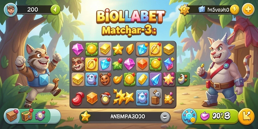 Gameplay seru dari BIOLABET yang melibatkan pencocokan objek berwarna.