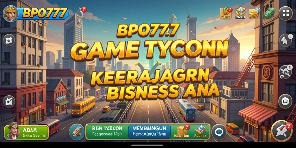 Tampak aksi gameplay menarik dari BPO777 saat membangun bisnis tycoon.
