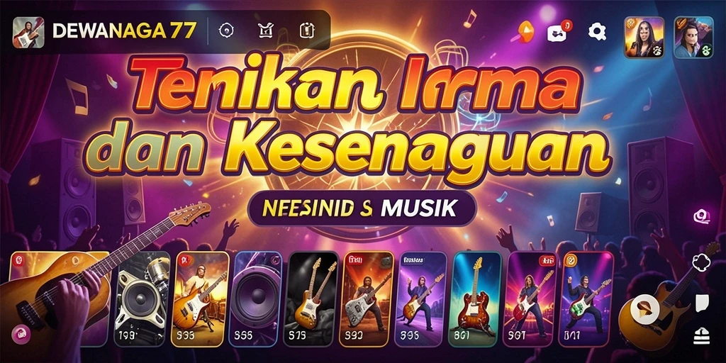 Tampilan gameplay yang seru dengan berbagai tantangan musik.