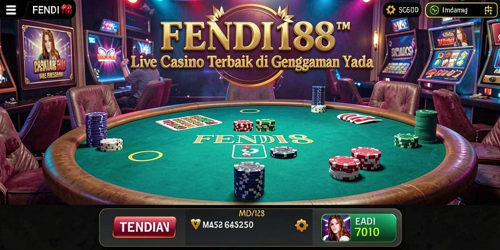 Gameplay FENDI188 yang mendebarkan dengan dealer langsung di layar.
