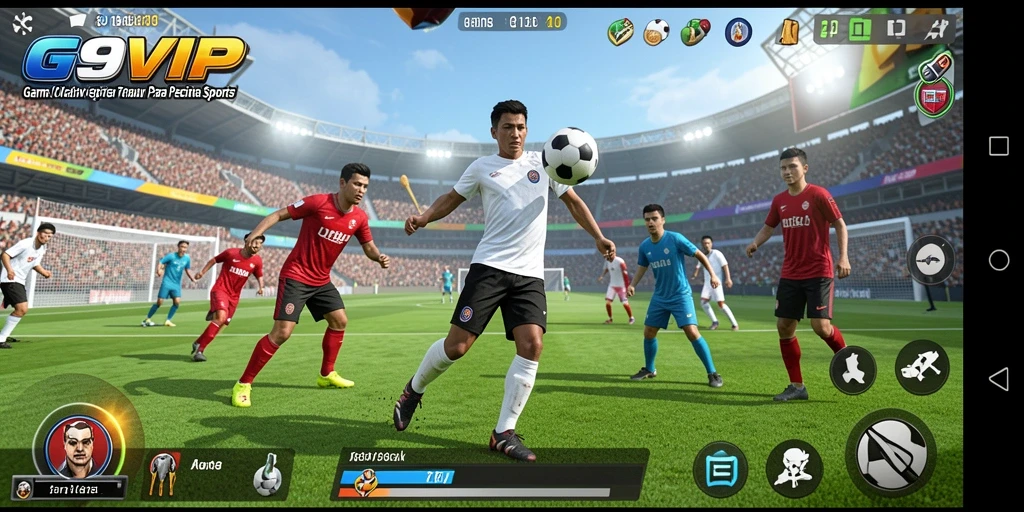 Tangkapan layar G9VIP menunjukkan gameplay intens dan menegangkan dalam olahraga.