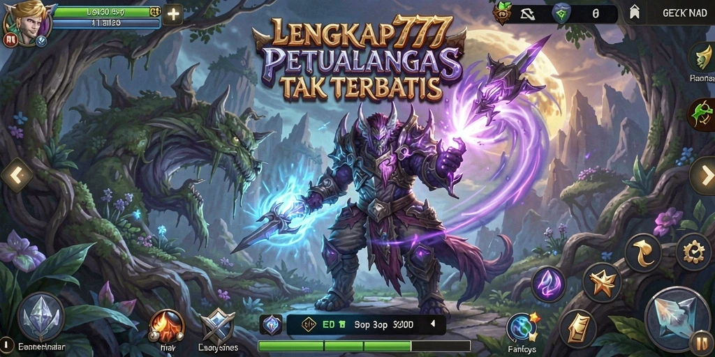 Tampilan gameplay yang menarik dalam LENGKAP777 dengan petualangan RPG epik.
