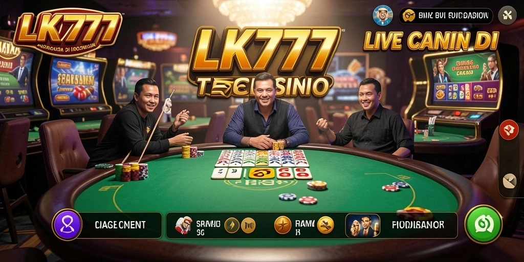 Tampilan utama gameplay Live Casino LK777 yang mendebarkan.
