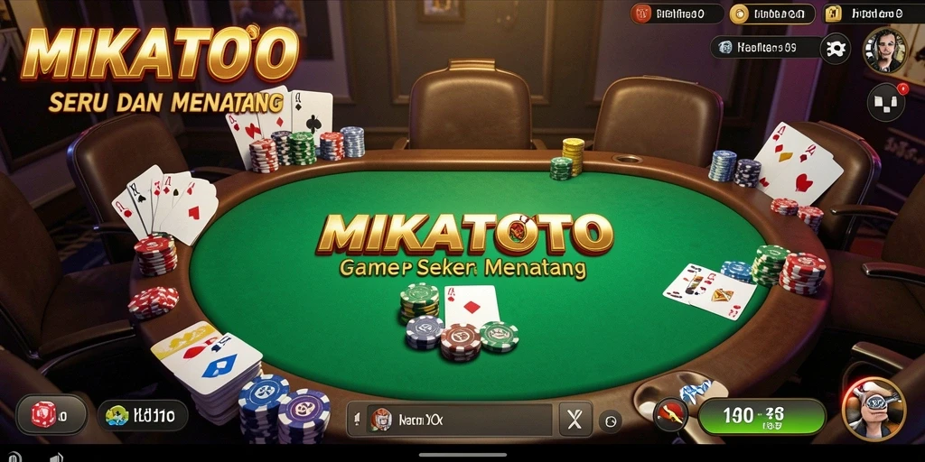 Tampilan gameplay MIKATOTO yang penuh aksi dalam permainan Poker.
