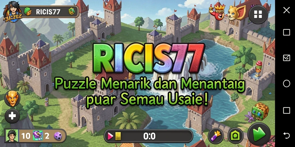 Tampilan screenshot gameplay RICIS77 dengan berbagai teka-teki menarik.