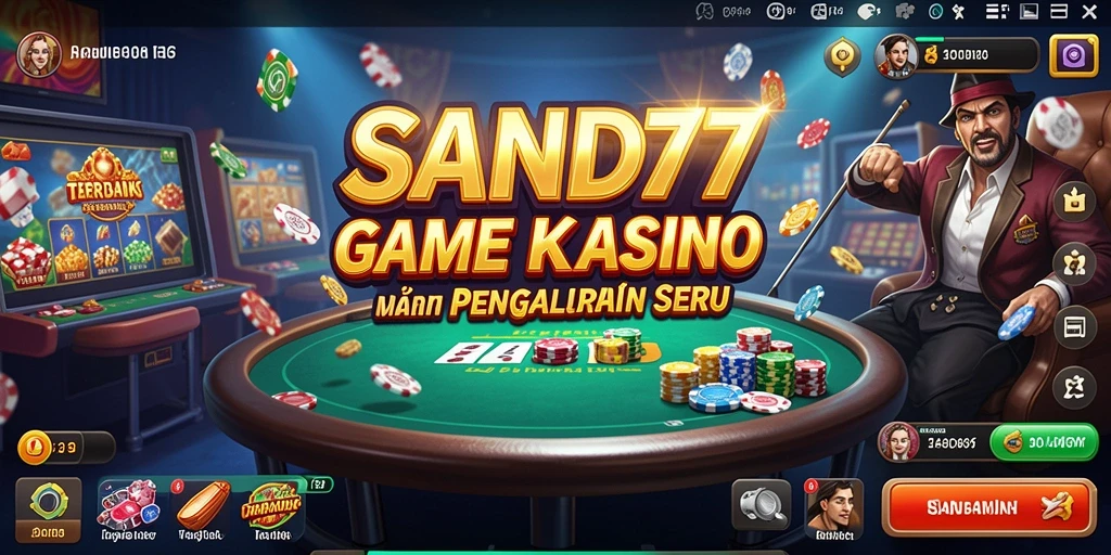 Tangkapan layar gameplay SAND77 yang menampilkan momen seru di Kasino.