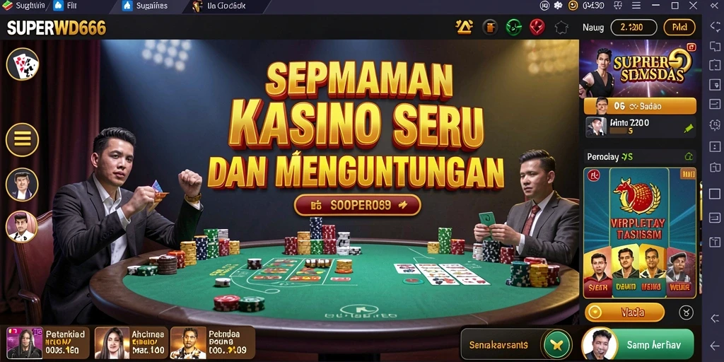 Tampilan gameplay menarik dari SUPERWD666 dengan berbagai pilihan permainan Kasino.