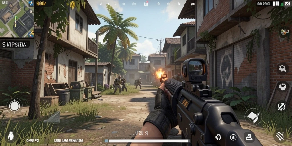 Tampilan gameplay menegangkan dari SVIPSIDN yang penuh aksi.