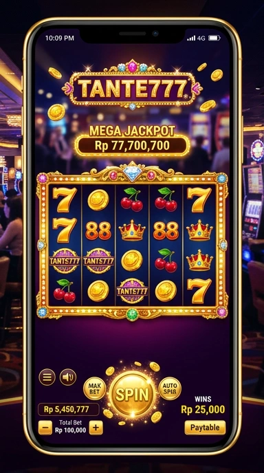 Tampilan beranda aplikasi tante777 yang intuitif dan user-friendly.